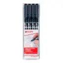 Tiralíneas Edding Set 4 Negros