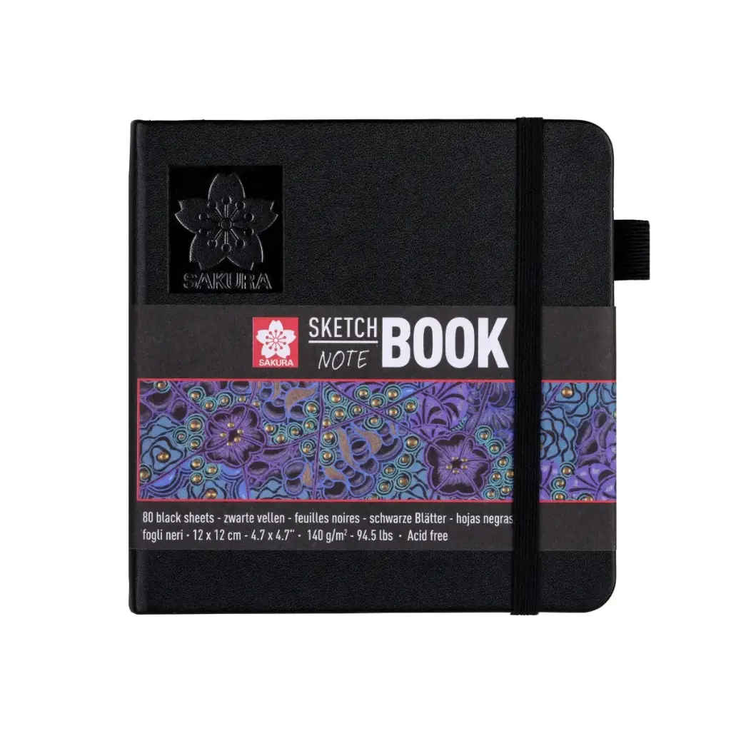 Libreta Sakura 140gr 80 Hojas Negras