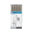 Tiralíneas Sakura Pigma Micron Set 6 Tonos Grises Fríos