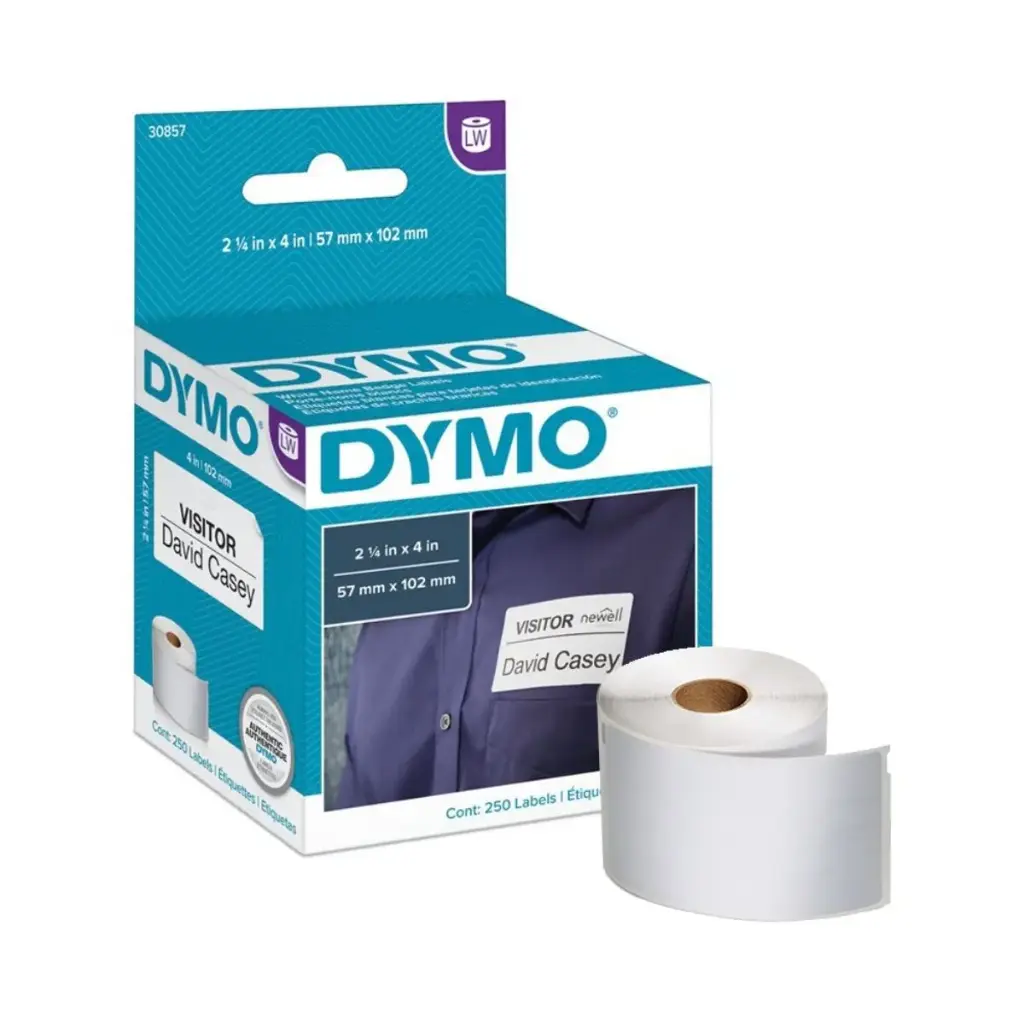 Rollo de 250 Etiquetas para Nombres Dymo LW 57 x 102 mm