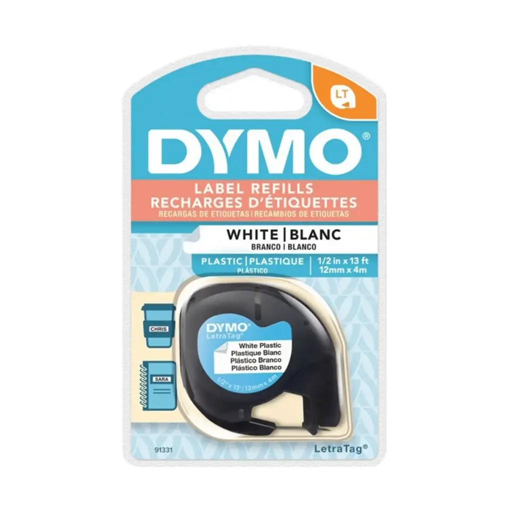 Cintas LT Dymo Plásticas de Colores 12mm x 4mt