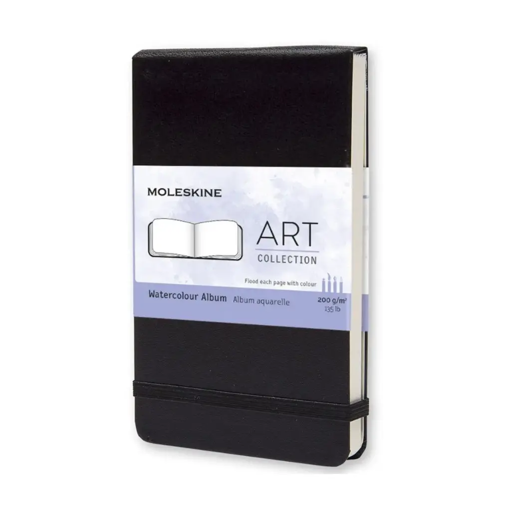 Album para Acuarela Moleskine 200gr Tapa Dura Negra