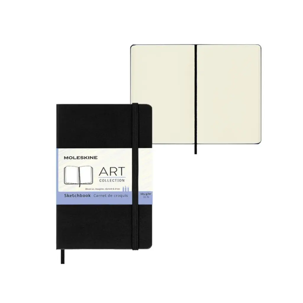 Libreta Moleskine Sketchbook 165gr Tapa Dura Negra