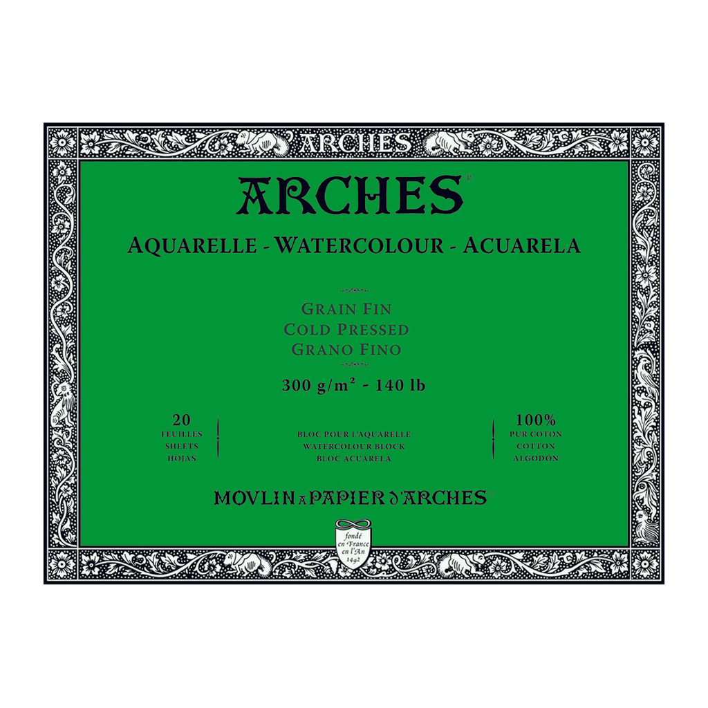 Block Acuarela Arches 300gr Grano Fino