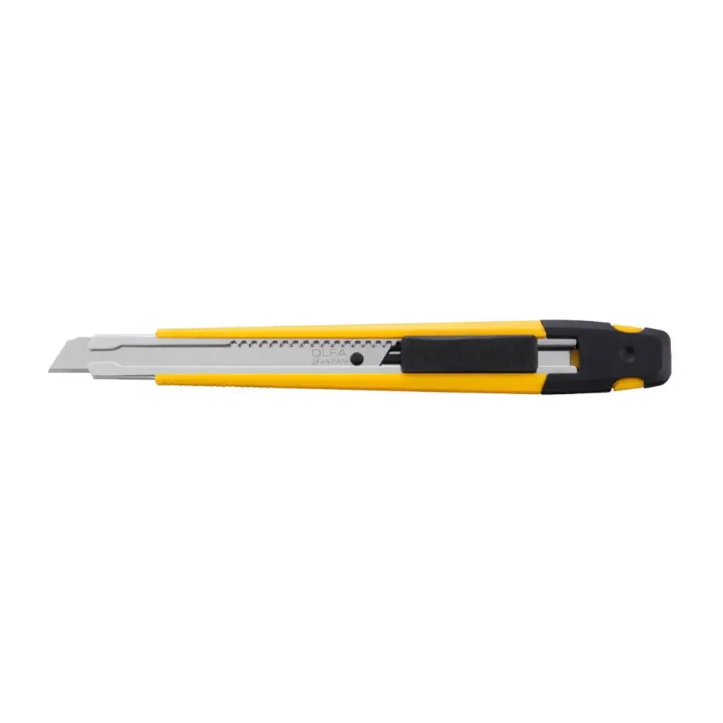 Cuchillo Mediano Olfa 9mm Con Seguro Automático y Clip