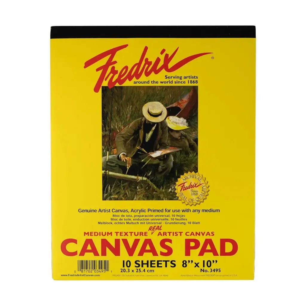Block de Tela Blanca Fredrix Canvas Pad 10 Hojas