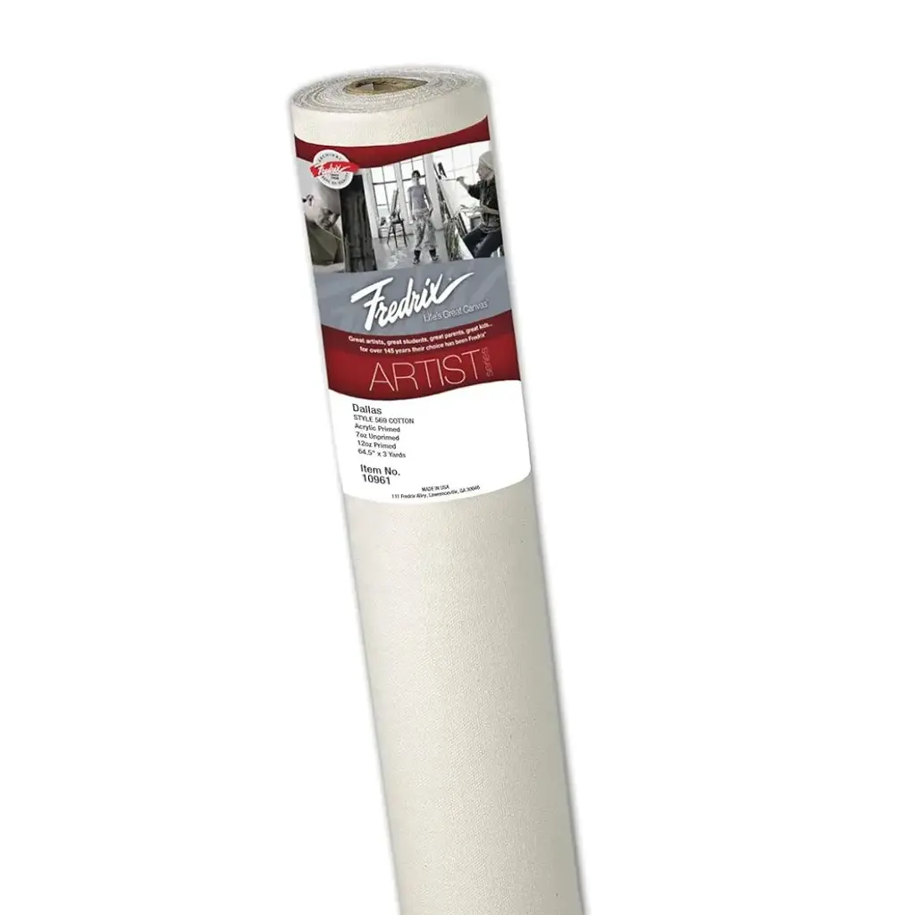 Rollo de Algodón Fredrix Imprimado Acrílico 406gr Serie Artist 569 Dallas