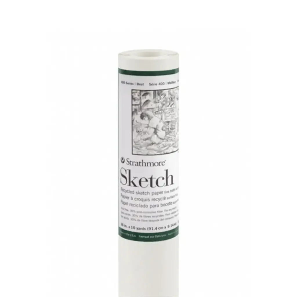 Rollo Papel Dibujo Strathmore Sketch Serie 400 Reciclado 89gr 0.914 x 9.14 mt
