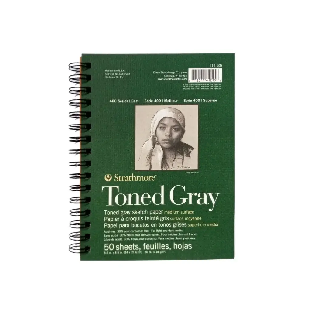 Croquera Dibujo Strathmore Toned Gray 118gr