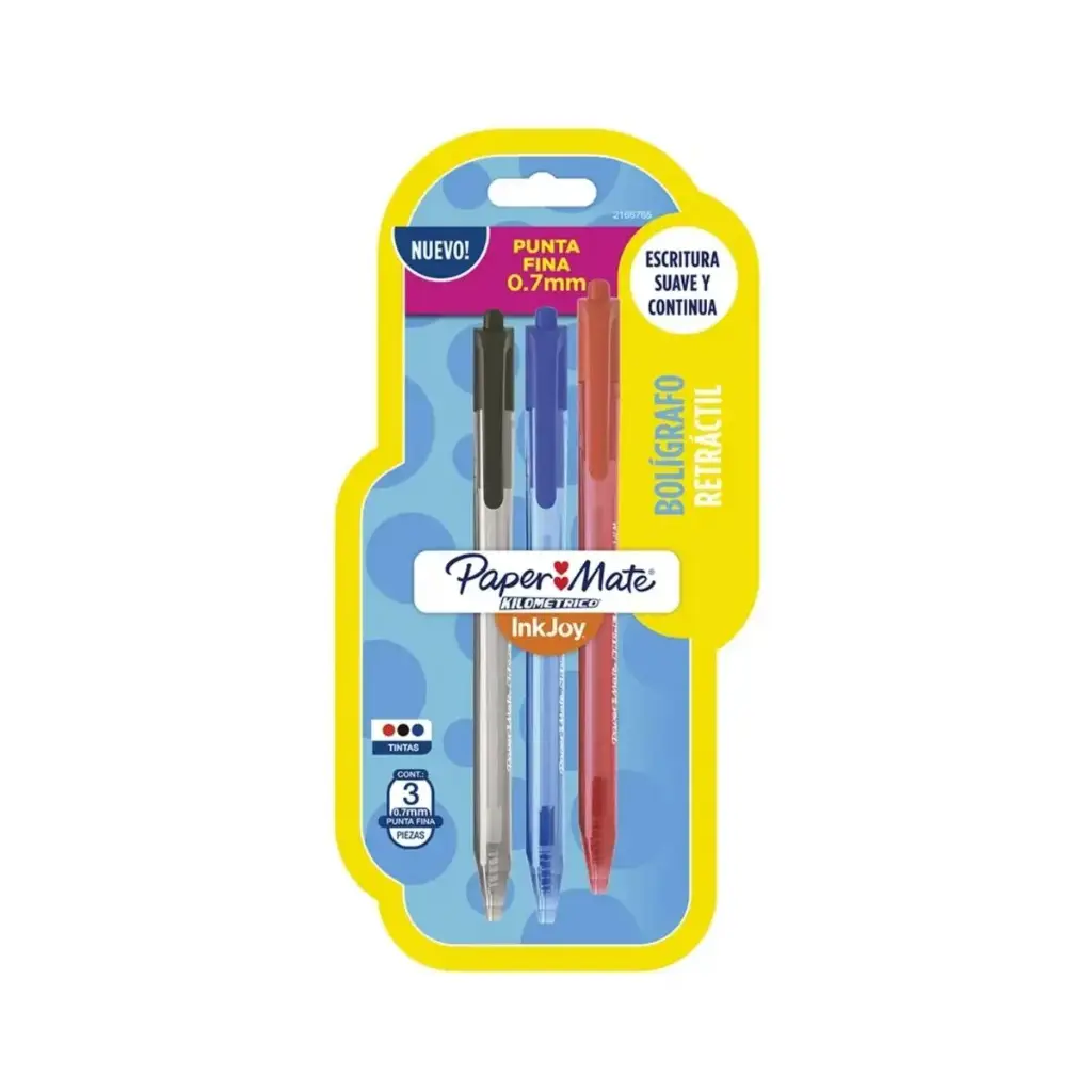 Lápices Pasta Inkjoy Paper Mate Retráctil Punta Fina 0.7mm Sets