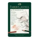 Estuche de Metal Pitt Monochrome Faber Castell 12 Piezas
