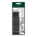 Lápices Grafito Faber Castell Acuarelable Set 5 + Pincel