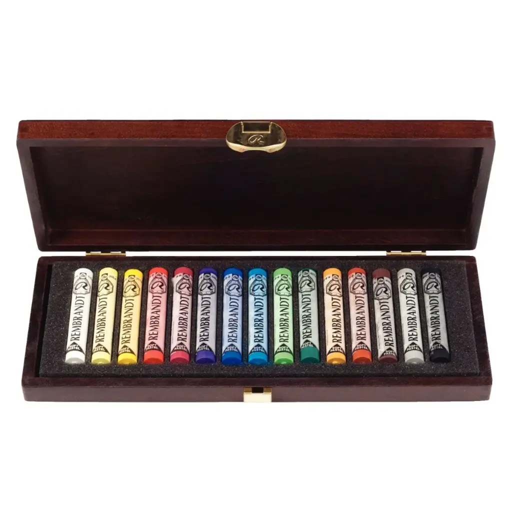 Pastel Seco Rembrandt Caja Madera 15 Barras