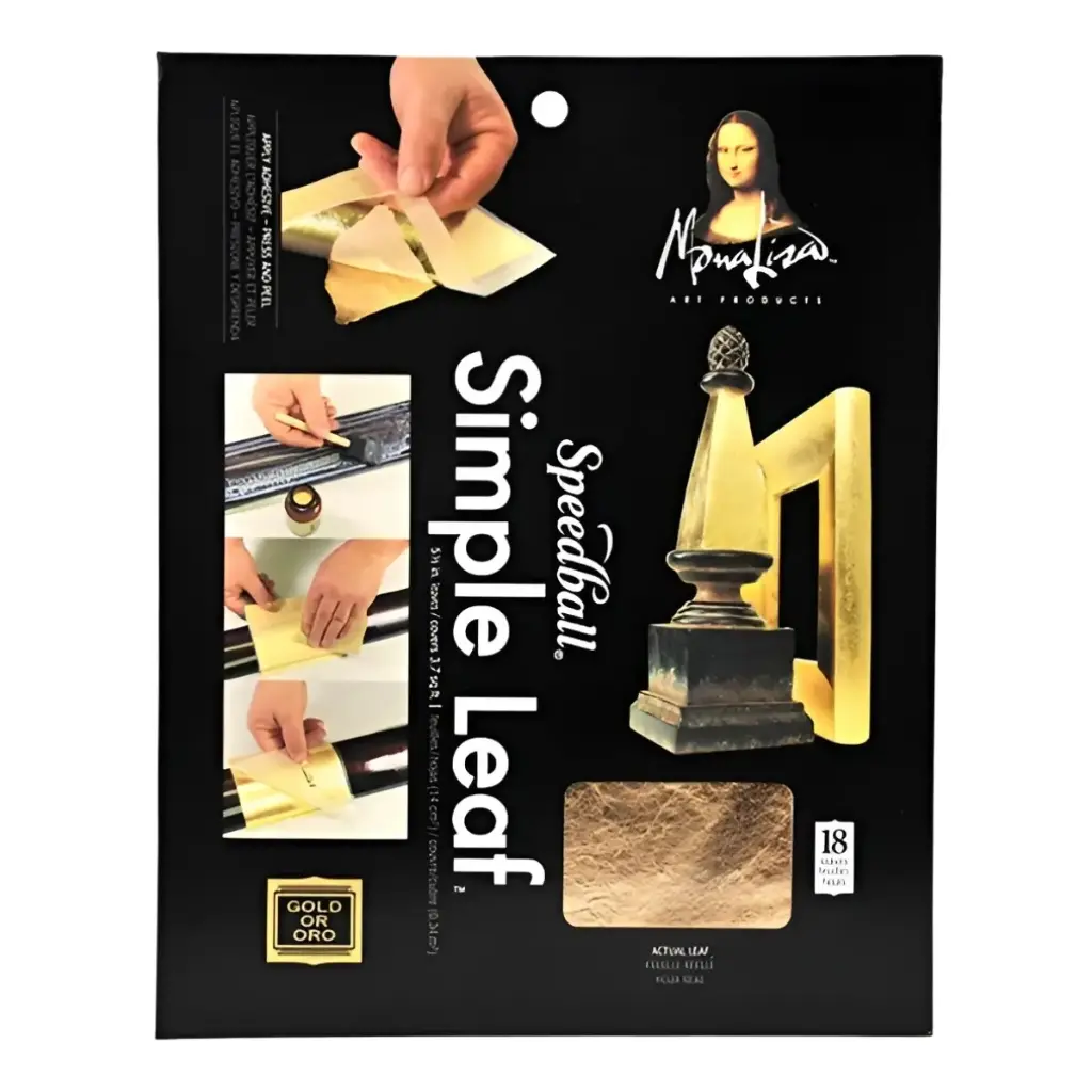 Láminas Imitación Simple Leaf Mona Lisa Speedball 18 Hojas 