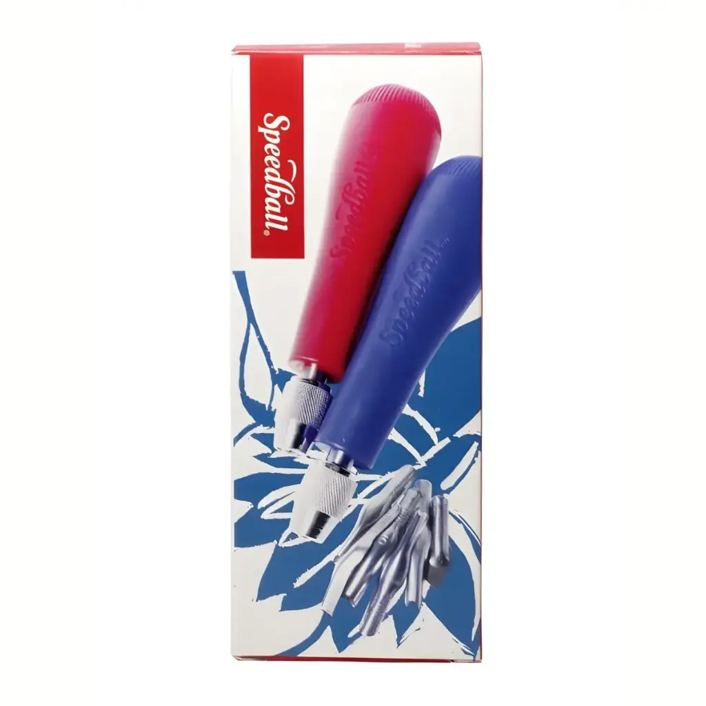 Cortadoras de Linóleo Speedball Set 2 Mangos 6 Puntas  