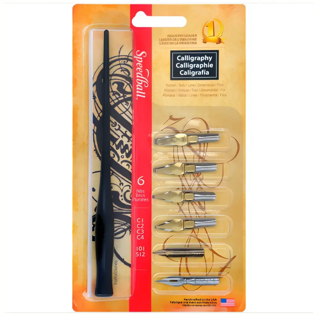 Juego de Plumas Speedball Sets 6 Puntas Caligrafía