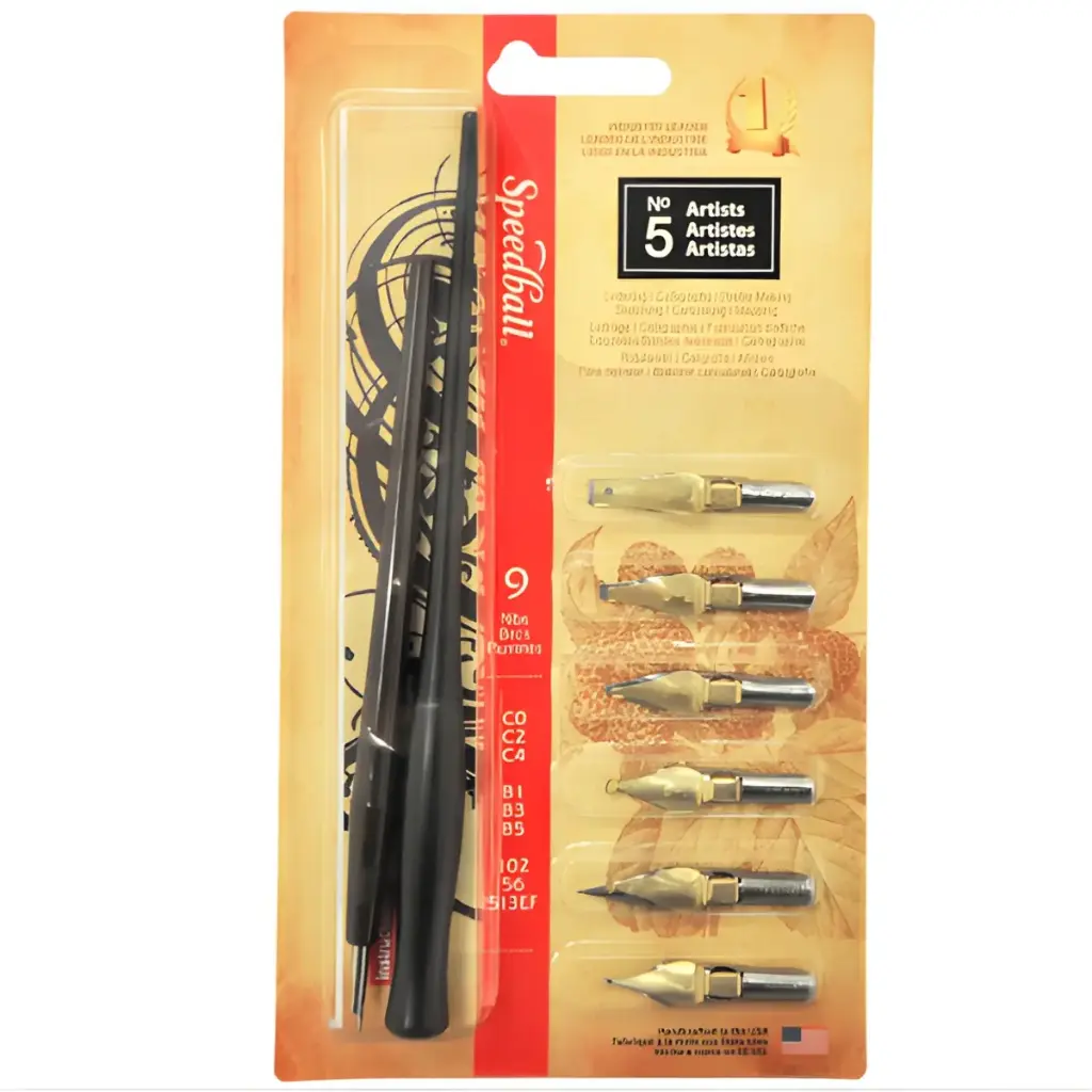 Juego de Plumas Speedball Sets 6 Puntas Artista