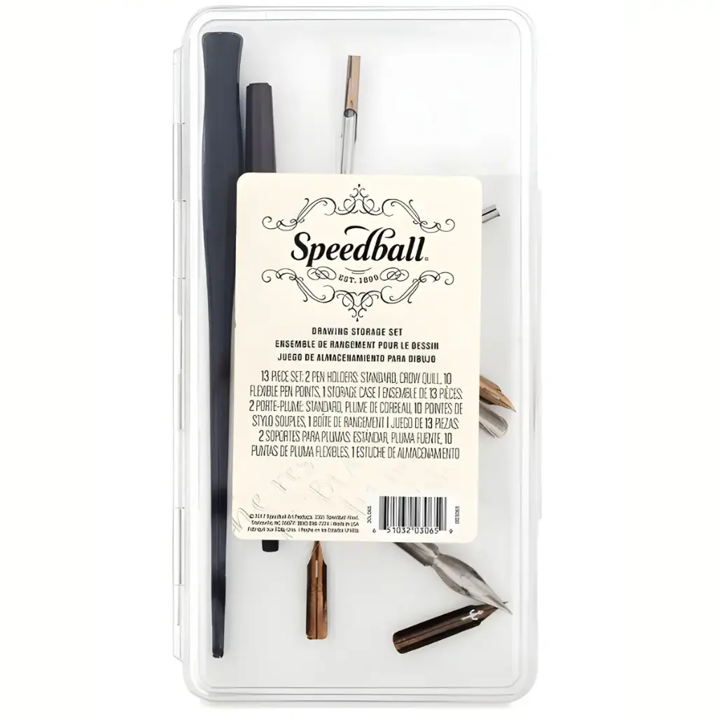 Juego de Plumas Speedball Dibujo 13 Piezas