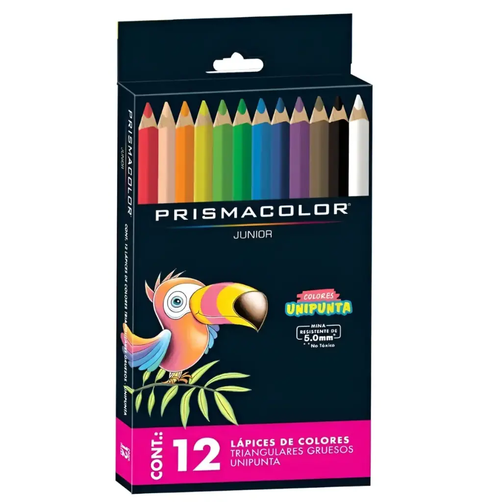 Lápices de Colores Prismacolor Junior Set 12 Triangulares Gruesos