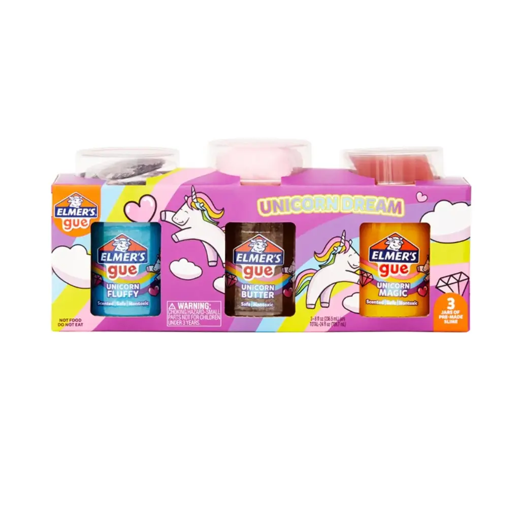 Kit Slime Elmers Gue Unicorn Dreams 3 Unidades