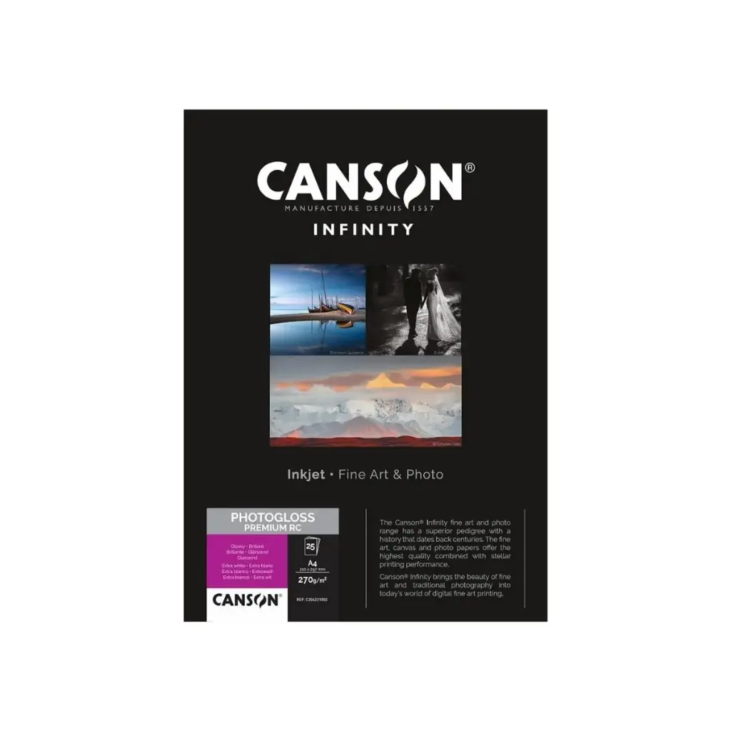Papel Impresión Digital Canson Infinity Photogloss Premium RC 270gr Brillante