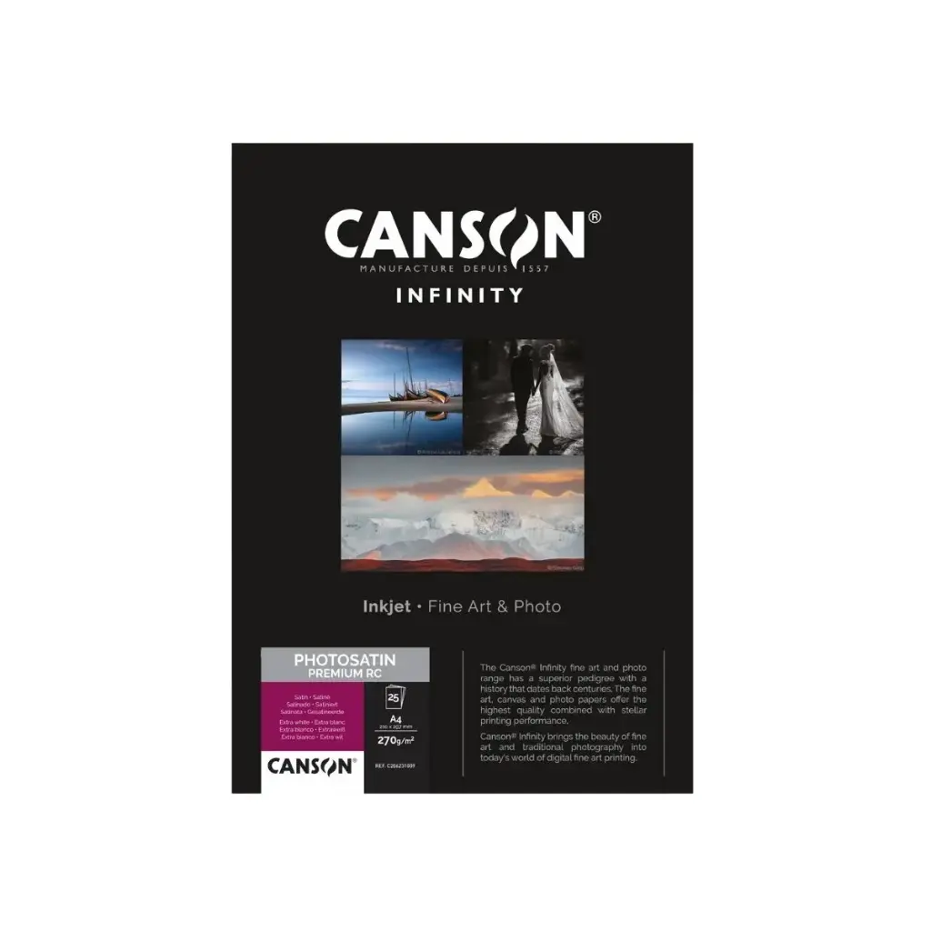 Papel Impresión Digital Canson Infinity Photosatin Premium RC 270gr Satinado