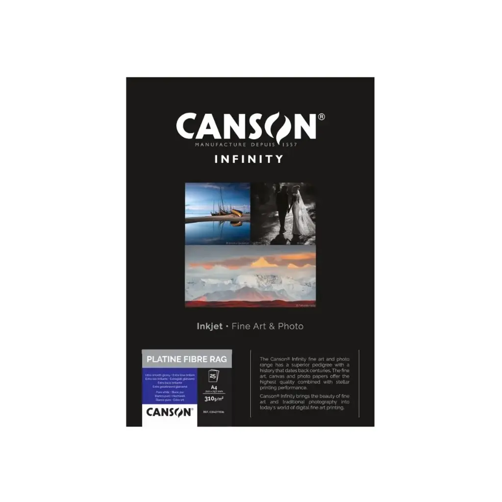 Papel Impresión Digital Canson Infinity Platine Fibre Rag 310gr Satinado