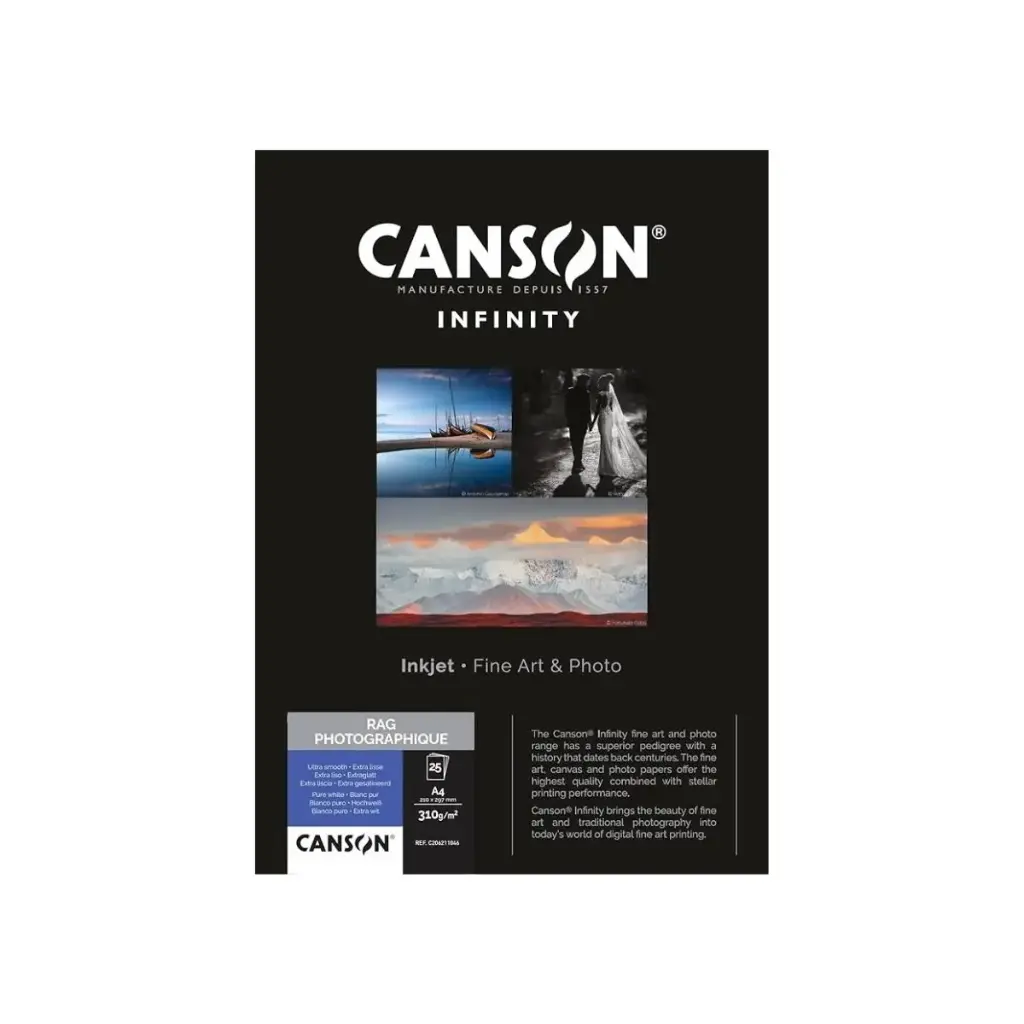 Papel Impresión Digital Canson Infinity Rag Photographique 310gr Mate