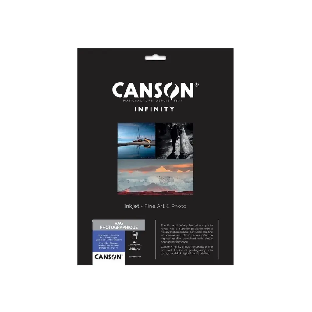 Papel Impresión Digital Canson Infinity Rag Photographique 210gr Mate