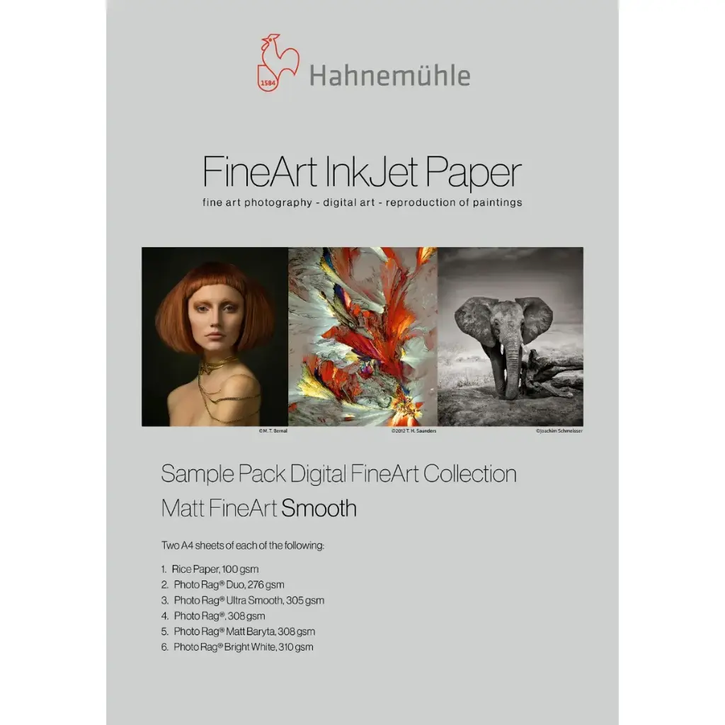 Pack de Muestra Papel Hahnemühle Digital FineArt A4 Suave