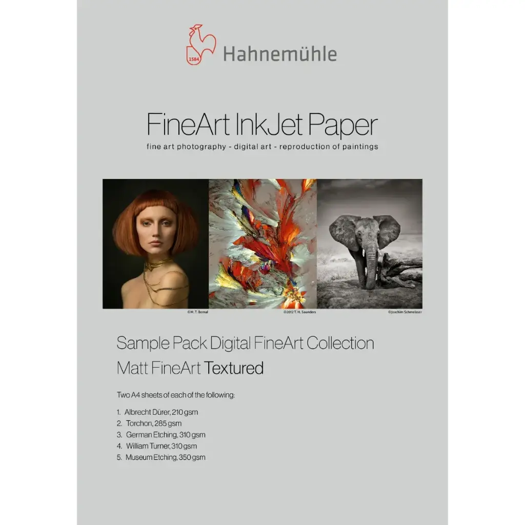 Pack de Muestra Papel Hahnemühle Digital FineArt A4 Texturado