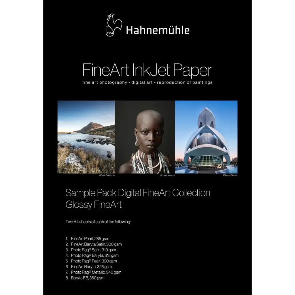 Pack de Muestra Papel Hahnemühle Digital FineArt A4 Brillante