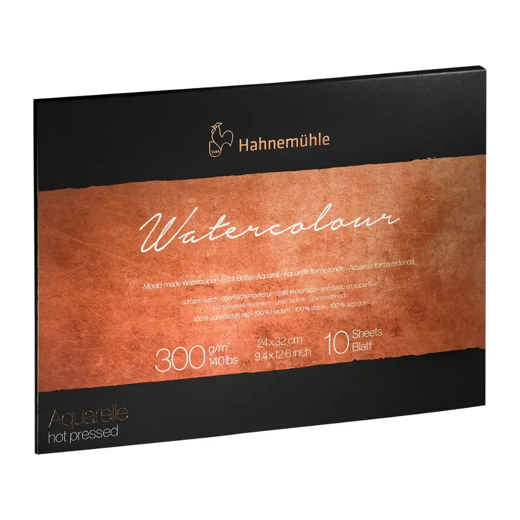 Block Acuarela Hahnemuhle The Collection 300gr Grano Satinado 10 Hojas