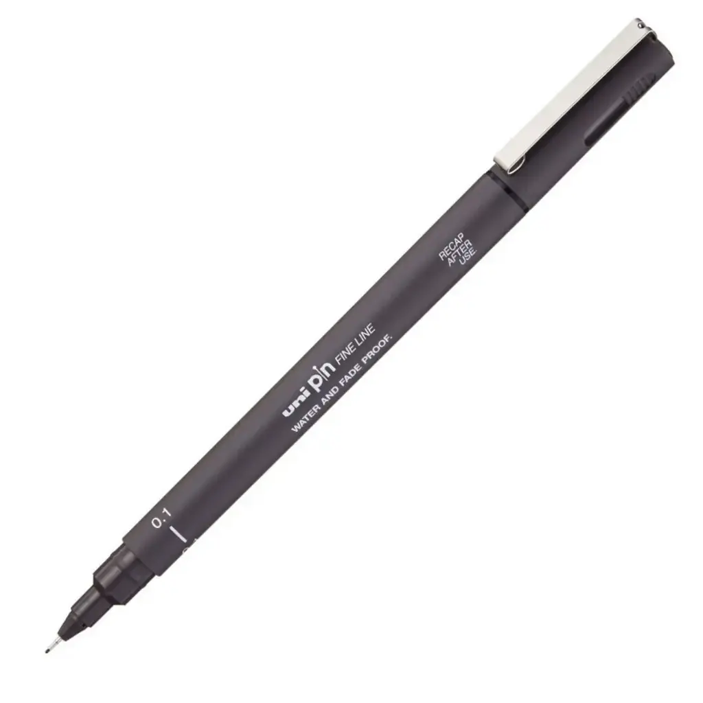 Tiralíneas Uni-Pin Negro Gris Oscuro