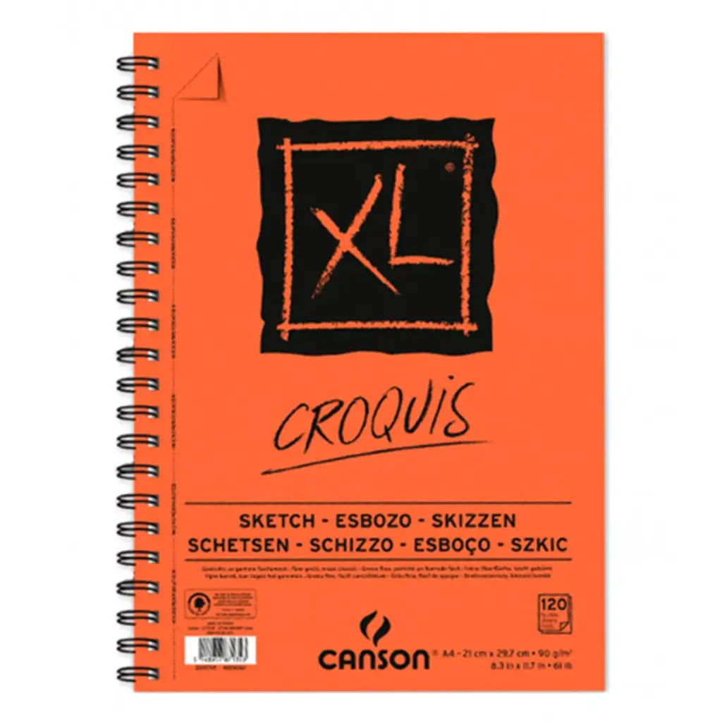 Cuaderno Dibujo Canson XL Croquis A4 90gr 