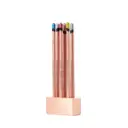 Lápices de Colores Metálicos Derwent + Pisapapeles Bañado En Cobre Set Aniversario
