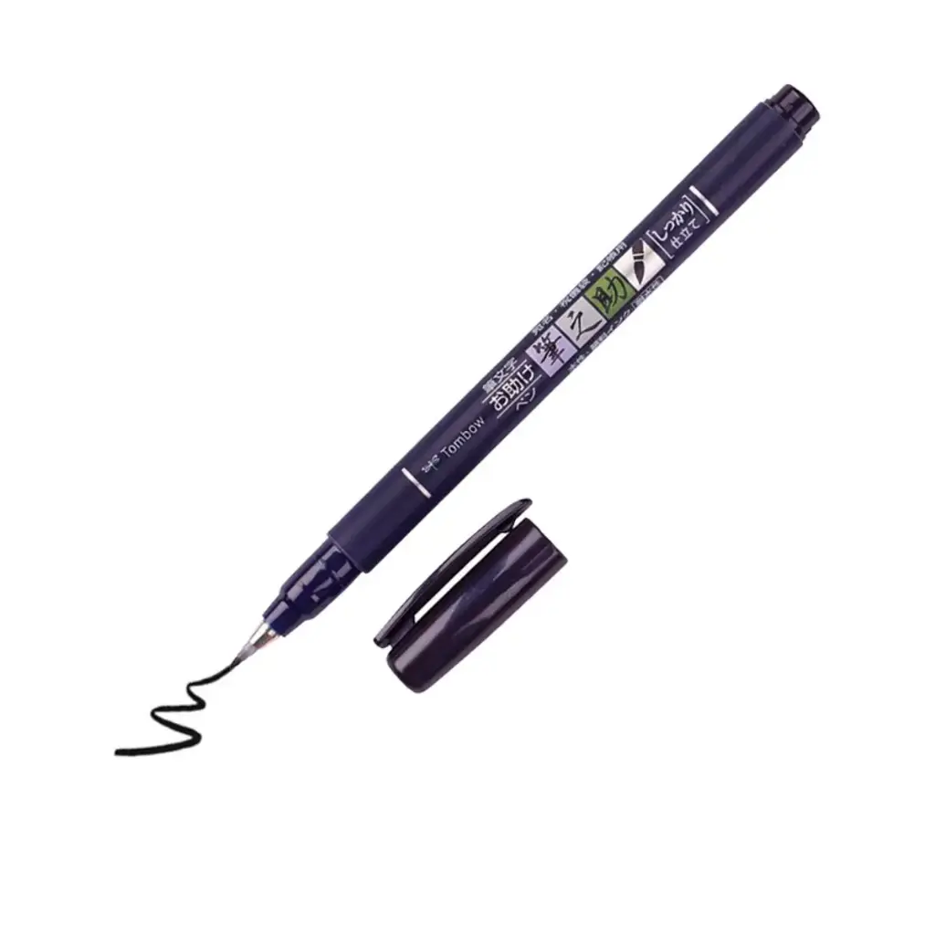 Marcador Tombow Fudenosuke Negro Punta Pincel Dura