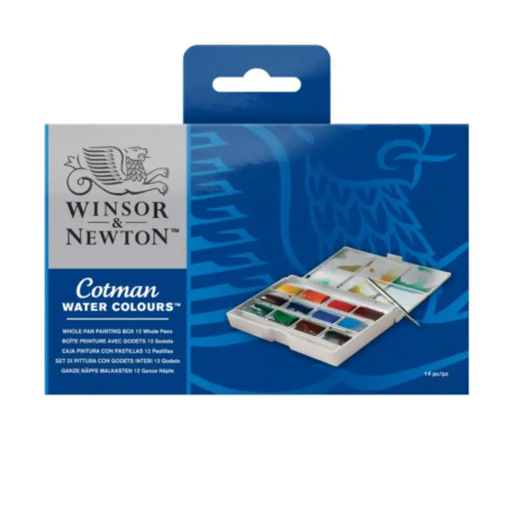 Acuarela en Pastillas Cotman Winsor & Newton Set 12 (Pastillas Enteras)