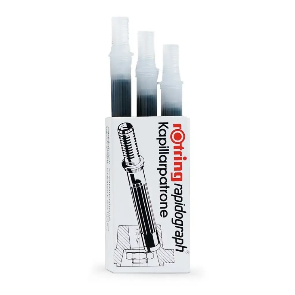 Cartuchos Tinta Rotring Rapidograph 3 Unidades