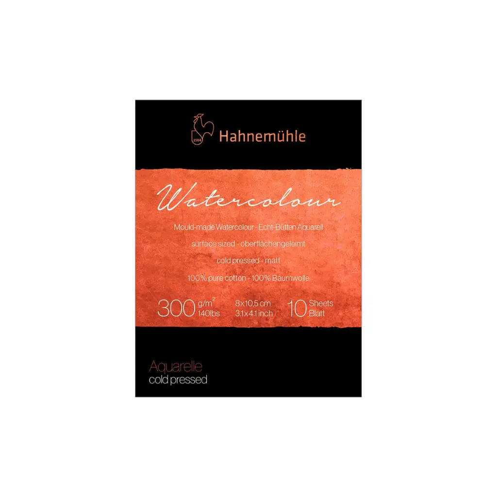 Block Acuarela Hahnemuhle The Collection 300gr Grano Fino 10 Hojas