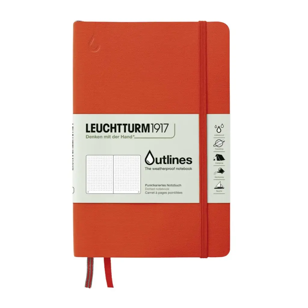 Libreta Outlines Leuchtturm a prueba de Agua B6+(12.5x17.6 cm)  Puntos 150gr 89 páginas