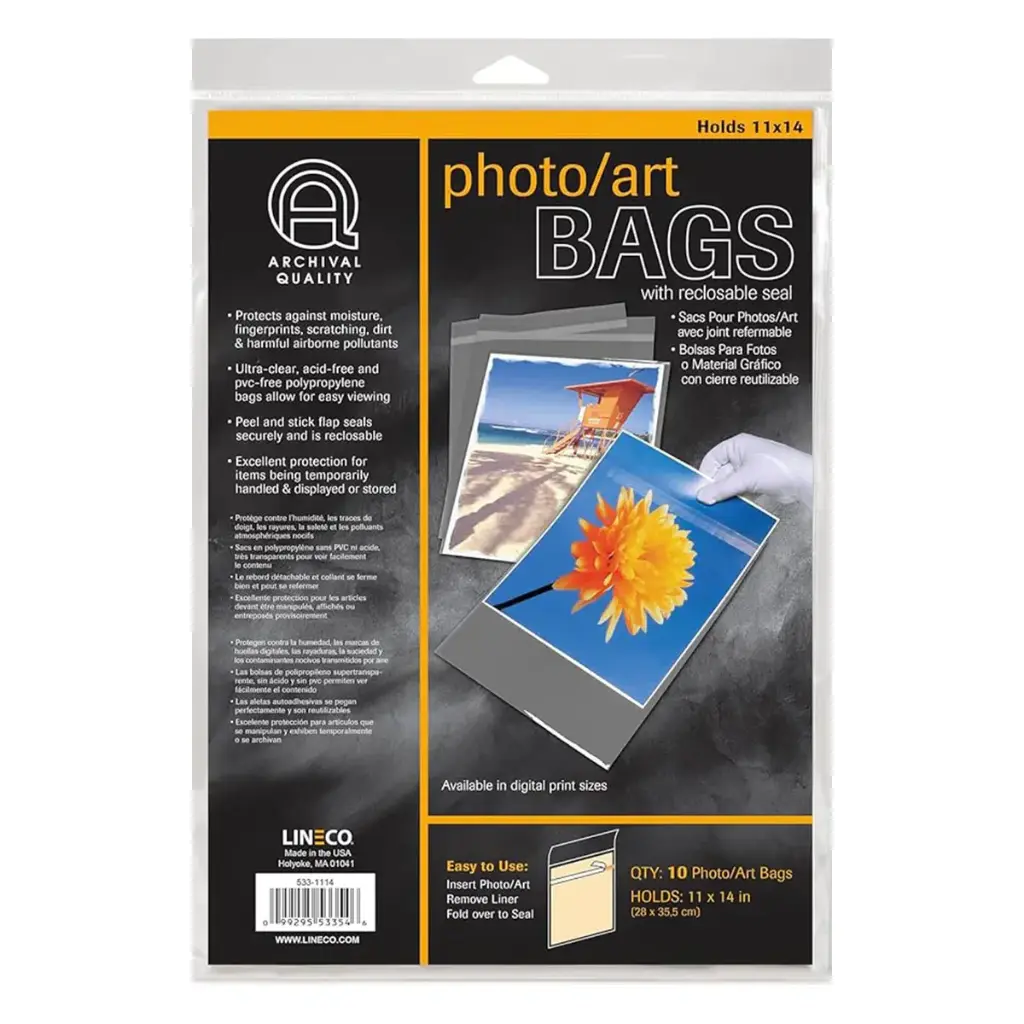 Sobres Autoadhesivos Transparentes Lineco 28x35,5 cm 10 Unidades