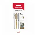 Lápices Gel Uni-Ball Signo Broad Pack 3 Blanco, Dorado y Plateado