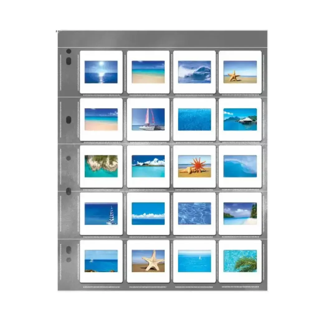 Pack 100 Hojas Porta Diapositivas apto para Archivo Carga Superior