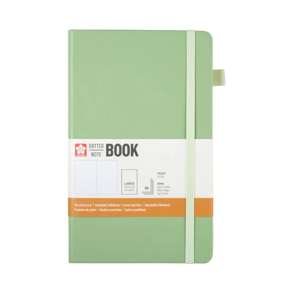 Libreta Sakura con Puntos 140gr 80 Hojas Blanco Crema 13x21 cm
