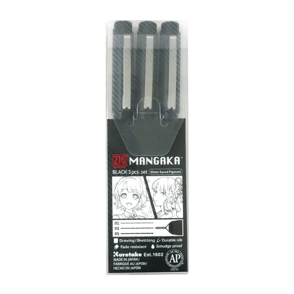 Tiralíneas Kuretake ZIG Cartoonist Mangaka Sets