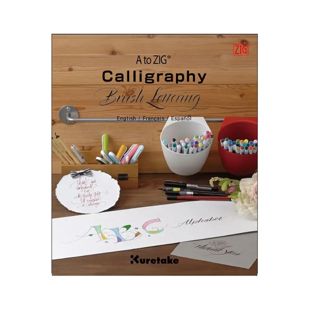 Libro Caligrafía Kuretake A to ZIG  Calligraphy Brush Lettering
