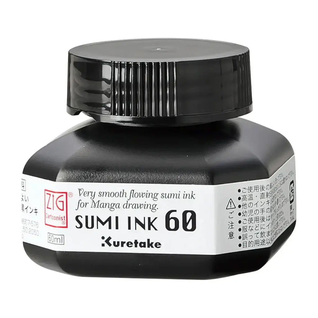Tinta China Kuretake Sumi Ink 60 Negra