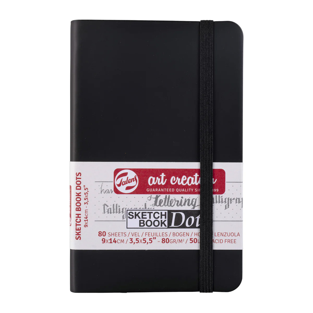 Libreta Sketchbook Art Creation Negra con Puntos 80gr 80 Hojas 