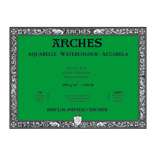 Block Acuarela Arches 300gr Grano Fino